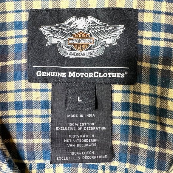 Men's Harley-Davidson Skull Flannel Shirt - Size L - Picture 7 of 8